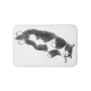 Tapis De Bain FooFooCat : Chat enorme paresseux de smoking