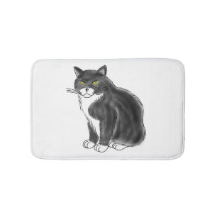Tapis De Bain FooFooCat : Chat pelucheux enorme de smoking