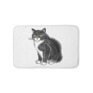 Tapis De Bain FooFooCat : Chat pelucheux enorme de smoking