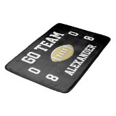 Tapis De Bain Football Personnalisé Monogramme nom Go Team (Angle)