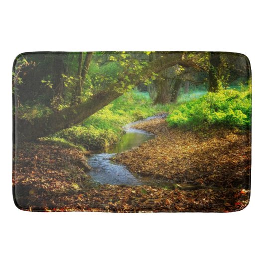 Tapis De Bain Forest Creek Belle nature Paysage Photo (Devant)