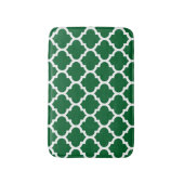 Tapis De Bain Forest Green White Moroccan Quatrefoil Pattern #5 (Devant (Vertical))