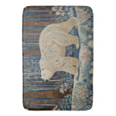 Tapis De Bain Forêt bohème d'hiver de l'ours blanc rétro (devant Vertical)