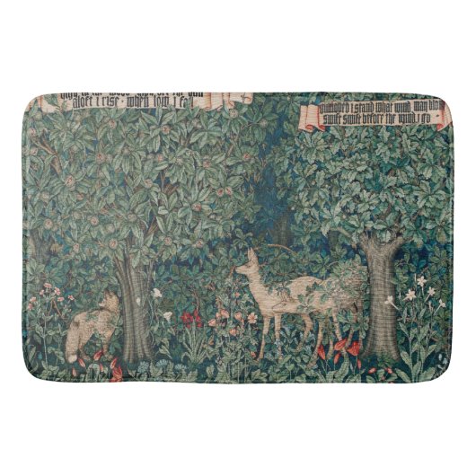 Tapis De Bain Forêt d'animaux botaniques de verdure de William M (Devant)