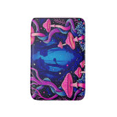 Tapis De Bain Forêt d'art de champignons roses néon (Devant (Vertical))