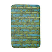 Tapis De Bain Forêt de bambou sur bleu (Devant (Vertical))