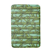 Tapis De Bain Forêt de bambou sur bleu clair (Devant (Vertical))