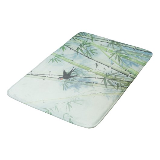 Tapis De Bain Forêt de bambou - vert (Angle)