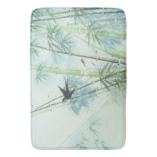 Tapis De Bain Forêt de bambou - vert (devant Vertical)