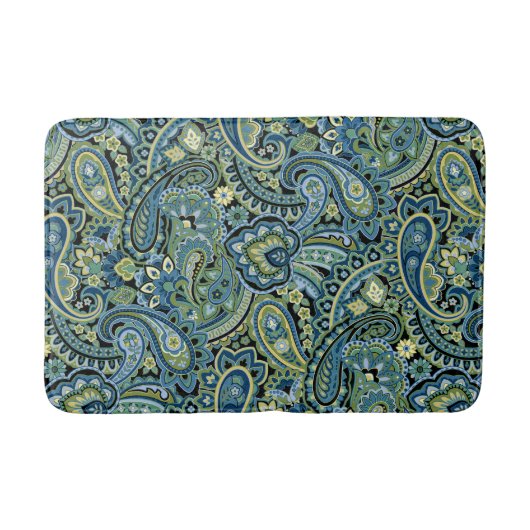 Tapis De Bain Forêt de Paisley verte (Devant)