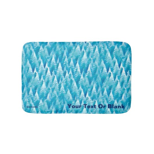 Tapis De Bain Forêt fractale bleue (Devant)
