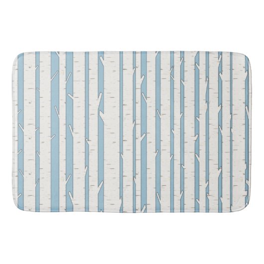 Tapis De Bain Forêt moderne de bouleaux blancs (Devant)