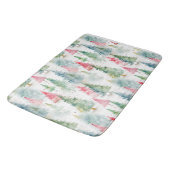 Tapis De Bain Forêt, Red Green Pine Trees (Angle)