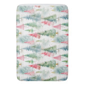 Tapis De Bain Forêt, Red Green Pine Trees (devant Vertical)