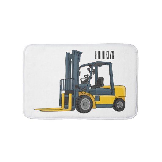 Tapis De Bain Forklift cartoon illustration (Devant)