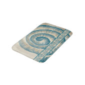 Tapis De Bain Forme de spirale de coquille Nautilus Turquoise (Angle)