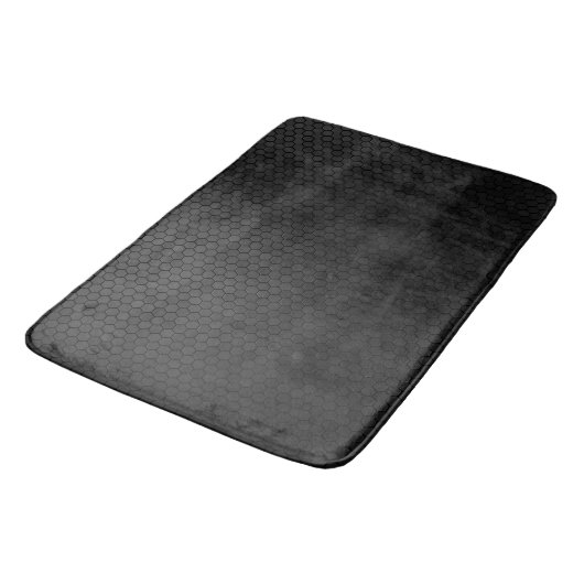 Tapis De Bain Forme d'hexagone noir (Angle)