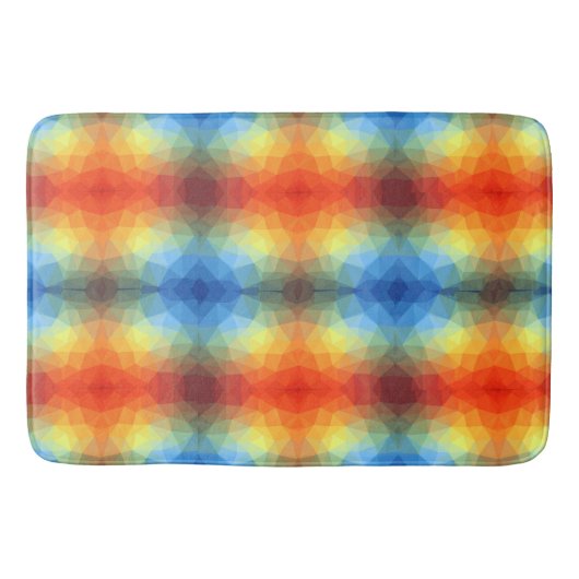 Tapis De Bain Forme géométrique arc-en-ciel moderne (Devant)