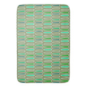 Tapis De Bain Formes arc de cercle Vert rétro, turquoise, aqua, (devant Vertical)