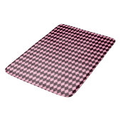 Tapis De Bain Formes de diamants Brown et roses (Angle)