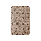 Tapis De Bain Formes Géométriques Beiges Et Brown (Devant (Vertical))