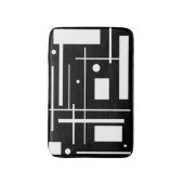 Tapis De Bain Formes Géométriques Blanches Sur Le Toit De Bain N (Devant (Vertical))