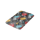 Tapis De Bain formes géométriques modernes Abstraites rayées (Angle)