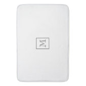 Tapis De Bain Formes géométriques toniques et bleues | Monogramm (devant Vertical)