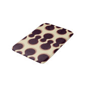 Tapis De Bain Formes globulaires épineuses, teintes marron motif (Angle)