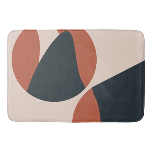 Tapis De Bain Formes organiques Tons chauds Moderne (Devant)