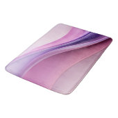 Tapis De Bain Formes roses et lavandes ondulées (Angle)