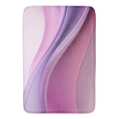 Tapis De Bain Formes roses et lavandes ondulées (devant Vertical)