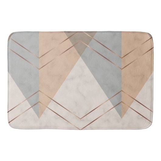 Tapis De Bain Formes triangles contemporaines (Devant)