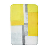 Tapis De Bain "Fort" art abstrait gris et jaune (Devant (Vertical))