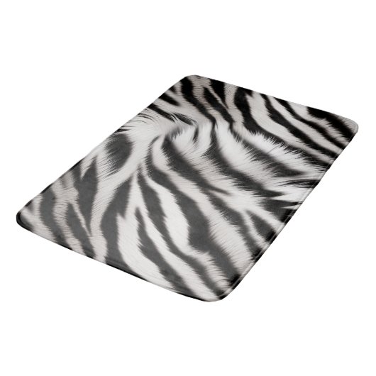 Tapis De Bain Fourrure animale zébrée et léopard (Angle)