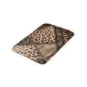 Tapis De Bain Fourrure de Cheetah aux ornements ethniques (Angle)