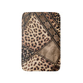 Tapis De Bain Fourrure de Cheetah aux ornements ethniques (Devant (Vertical))