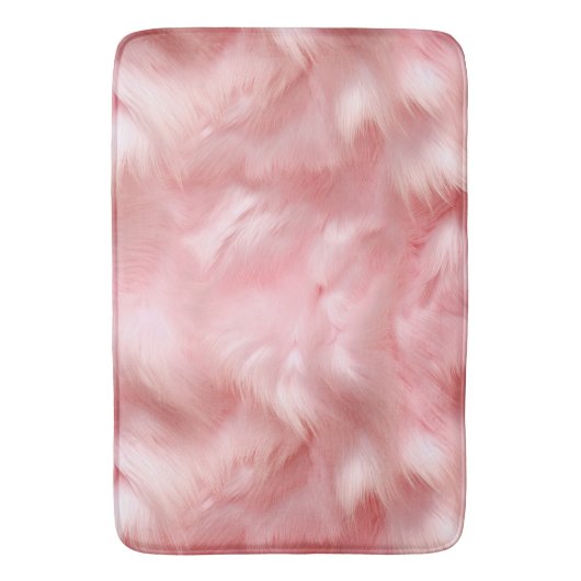Tapis De Bain Fourrure rose pâle (devant Vertical)