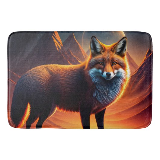 Tapis De Bain Fox and a full moon (Devant)