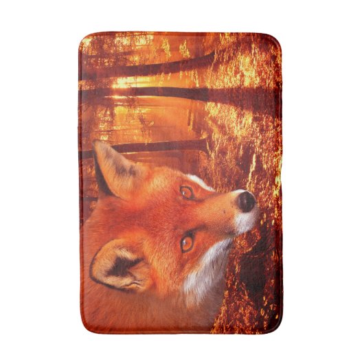 Tapis De Bain Fox rouge (Devant (Vertical))