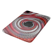 Tapis De Bain Fractale Abstraite, rouge et noire (Angle)