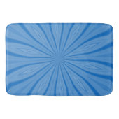 Tapis De Bain Fractale de stries radiales bleues de Hanoukka (Devant)