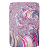 Tapis De Bain Fractale en spirale rose violet abstrait (devant Vertical)