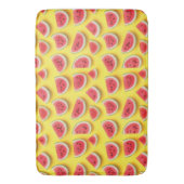 Tapis De Bain Fraîches de pastèque Motif sur Jaune (devant Vertical)