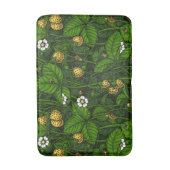 Tapis De Bain Fraises sauvages, jaunes et vertes (Devant (Vertical))