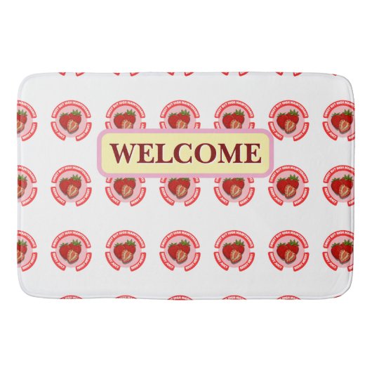 Tapis De Bain Fraises sucrées juteuses Fruit d'été (Devant)