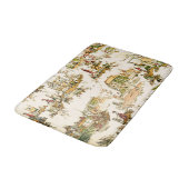 Tapis De Bain Français Creme Toile Chinoiserie Style Rustique (Angle)