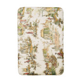 Tapis De Bain Français Creme Toile Chinoiserie Style Rustique (Devant (Vertical))