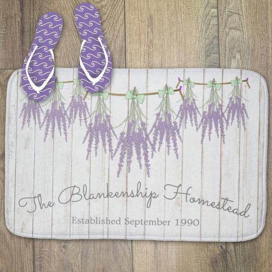Tapis De Bain Français Farmhouse Lavender Unités Green Bow
