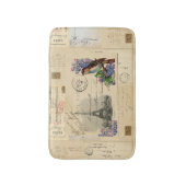 Tapis de bain français lilas de carte postale (Devant (Vertical))